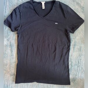 DIESEL black v-neck shirt
